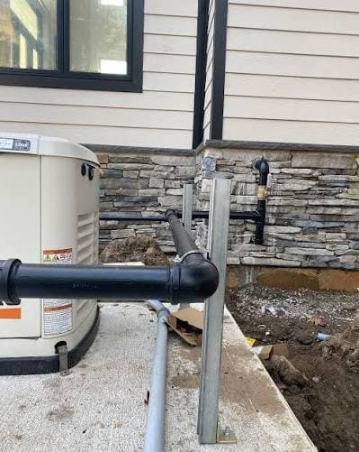 Generator gas line — Run from the house